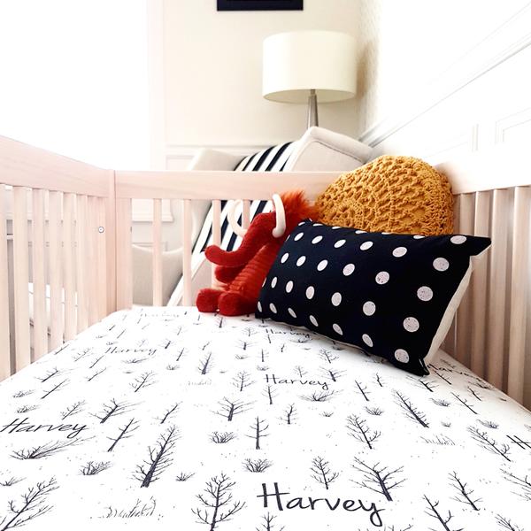 Personalized Organic Cotton Crib Sheets u2013 Little Navy
