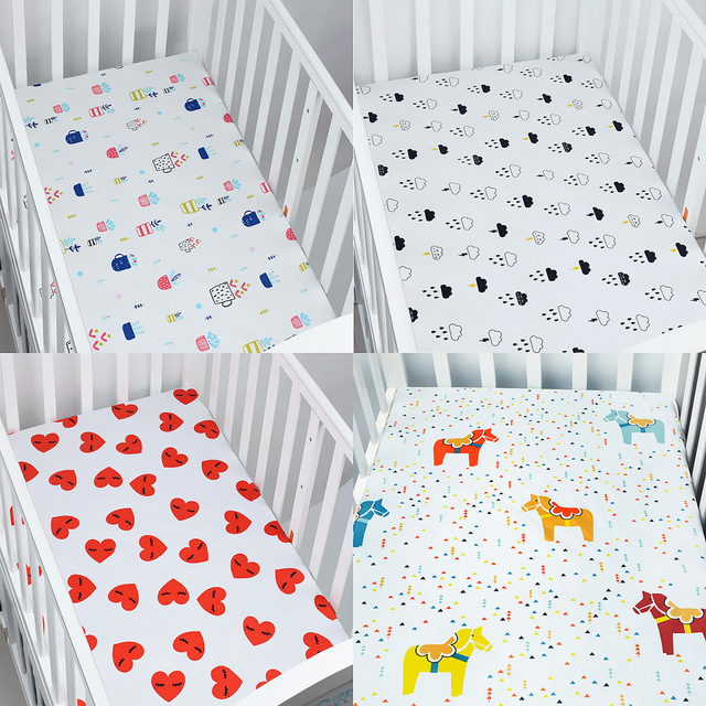 100% Cotton Percale Fitted Portable/Mini Crib Sheet Bed Sheet Fitted