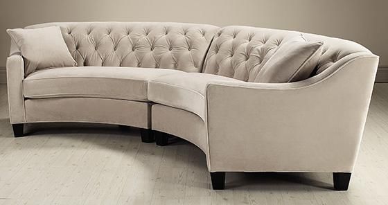 Riemann Curved Tufted Sectional - Sofas And Loveseats - Living Room