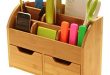 Desk Stationery Organiser Box (or Wall Mounted) Desk Tidy Made of