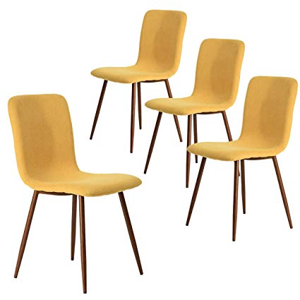 Amazon.com - Coavas Set of 4 Dining Chairs Fabric Cushion Kitchen