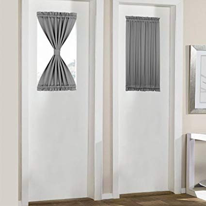 Amazon.com: PANOVOUS Grey French Door Curtains for Small Windows