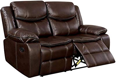 Amazon.com: Classic Double Reclining Loveseat - Bonded Leather