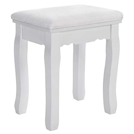 SONGMICS Dressing Table Stool Makeup Vanity Stool Padded Bench Chair