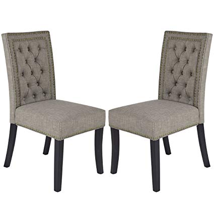 Amazon.com - Giantex Set of 2 Button-Tufted Upholstered Fabric