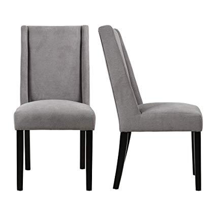 Amazon.com - LSSBOUGHT Upholstered Fabric High Back Dining Chairs