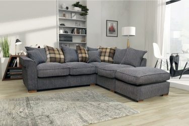 Harley Scatter Fabric Corner Sofa Grey - High Quality Cheap Sofas at