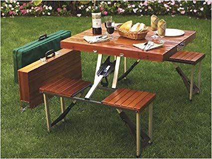 Amazon.com : Tailgate Folding Wooden Picnic Table : Portable Picnic