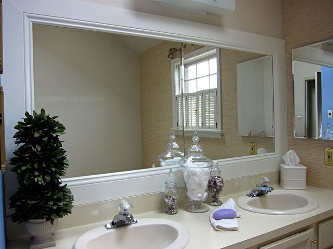 How to Frame a Bathroom Mirror | BATHROOM DESIGNS | Bathroom, Home