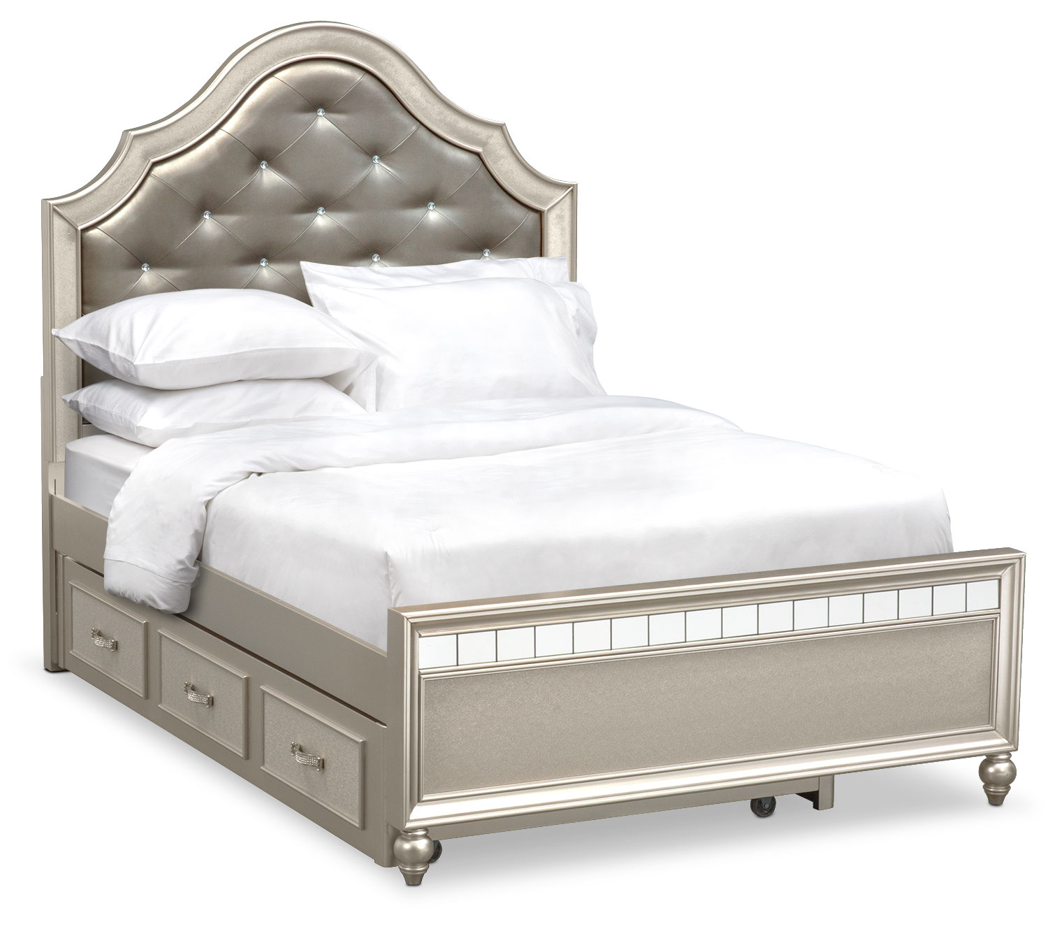 Serena Bed with Twin Trundle | Value City Furniture and Mattresses