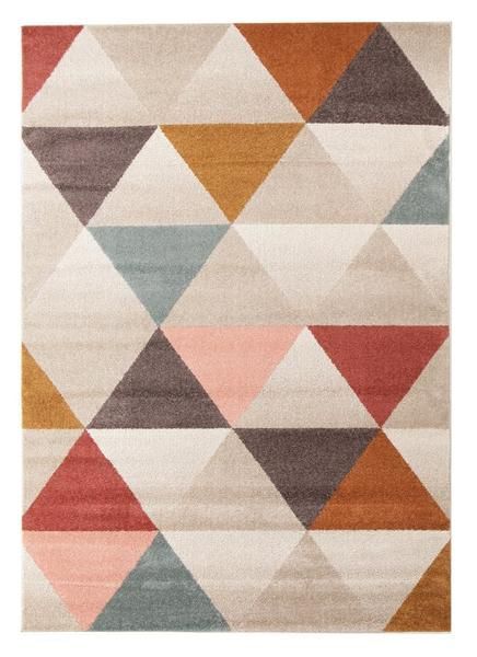 Geometric rugs like this one can add a sense of creativity and fun