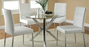 Modern chrome and glass dining table set #modern | Glass Dining