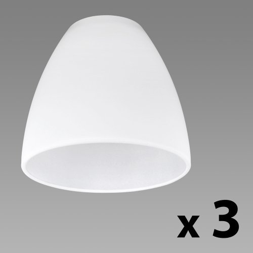 Set of 3 - Beautiful White Frosted Glass Replacement Light Shades