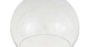 Clear open globe glass lamp shade 35cm | Mullan Lighting