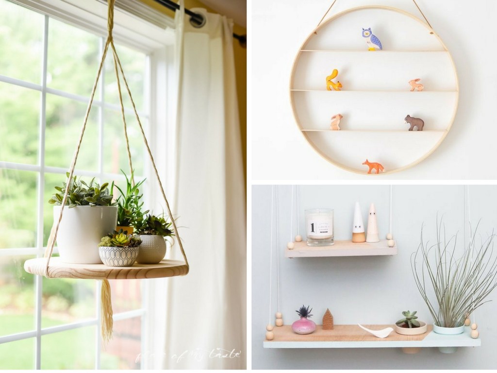 22 DIY Hanging Shelves To Maximize Storage in a Tiny Space - She