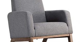 Amazon.com: Giantex Upholstered Rocking Chair Modern High Back