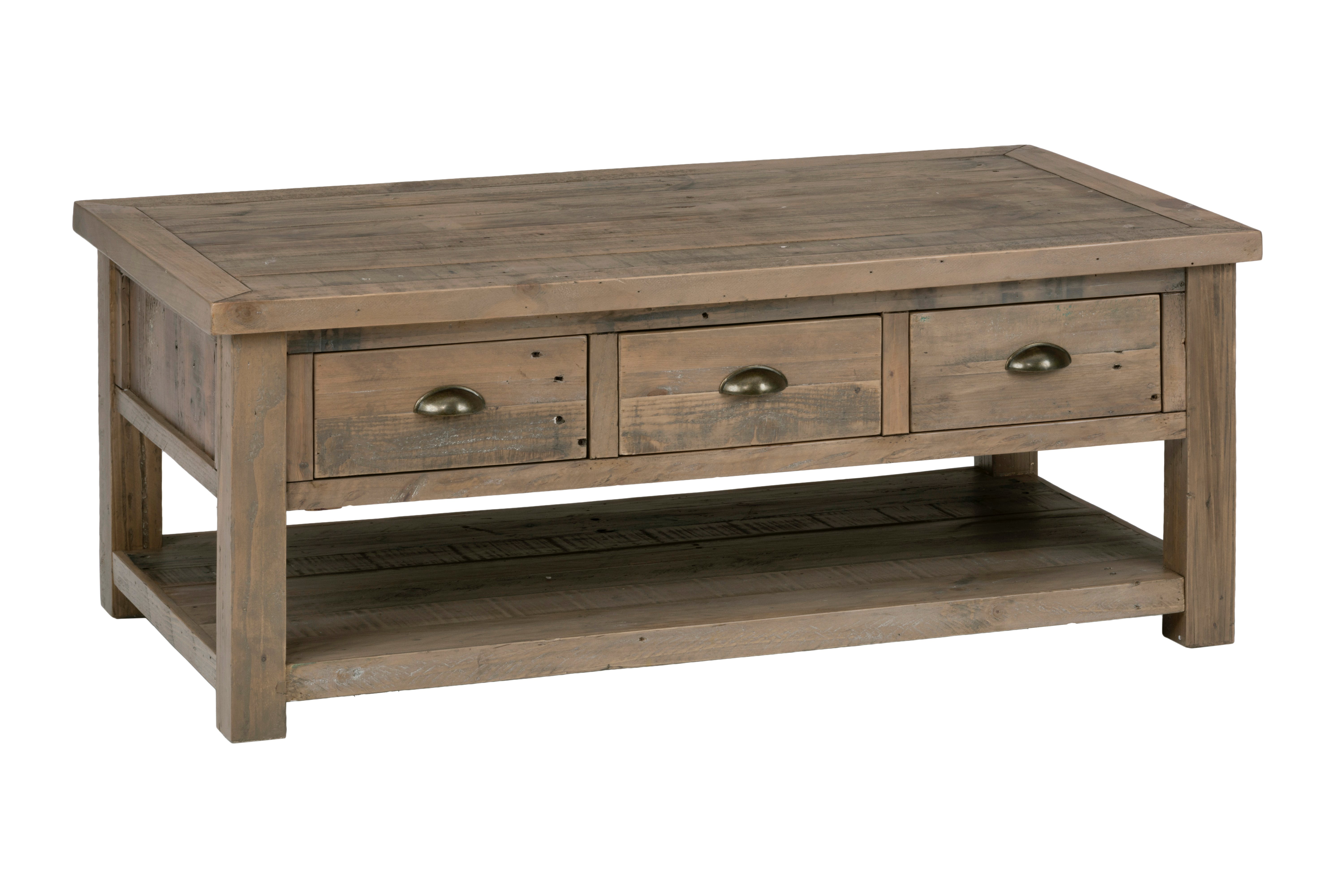 Jofran Living Room Castered Reclaimed Pine Cocktail Table 940-1