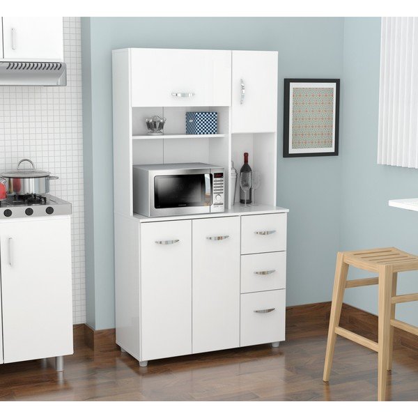 Shop White Kitchen Storage Cabinet - Free Shipping Today - Overstock