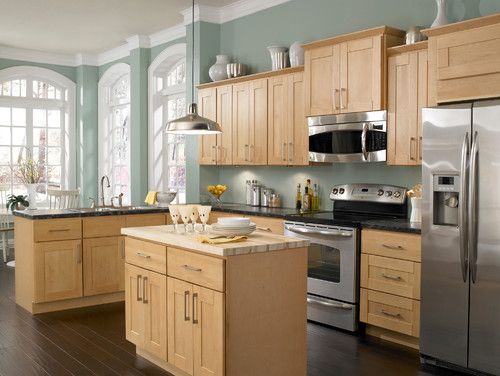 kitchen paint colors with maple cabinets love this wall color with
