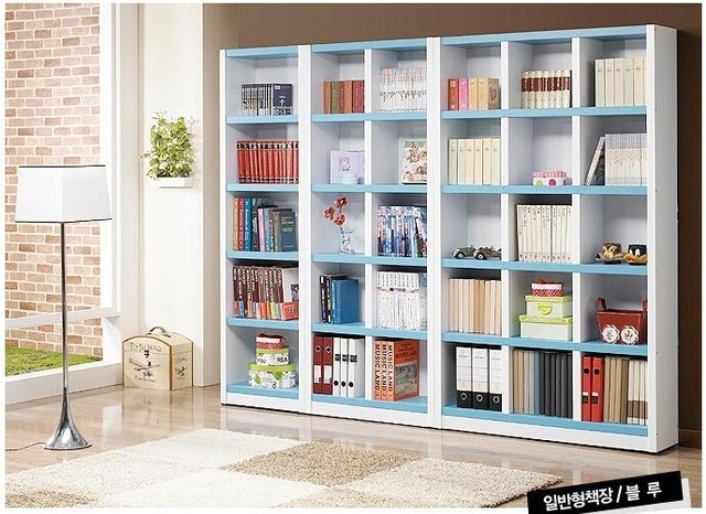 A blue large bookcase bookshelf-in Bookcases from Furniture on