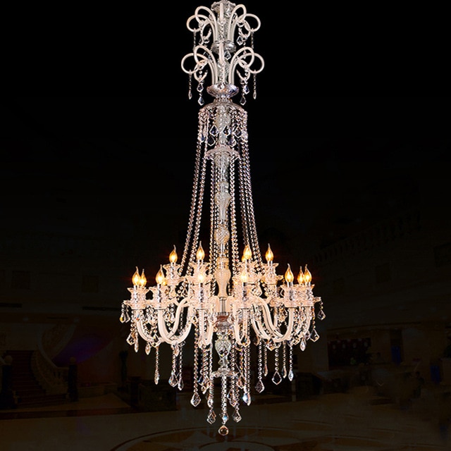 large modern crystal chandelier for high ceiling extra large