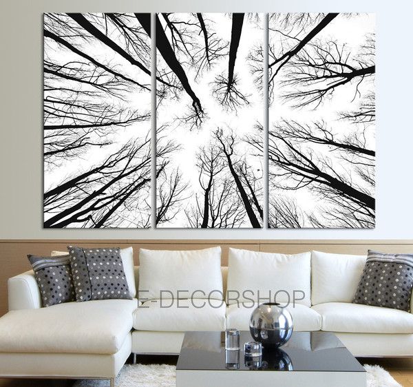 Large Wall Art Canvas Prints - Dry Tree Branches Wall Art Canvas