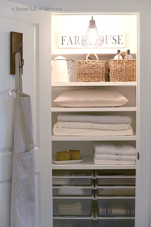 20 Beautifully Organized Linen Closets | The Happy Housie