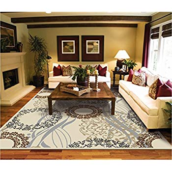 Amazon.com : Modern Rugs For Living Room Cream Rug 5 by 8 rug luxury