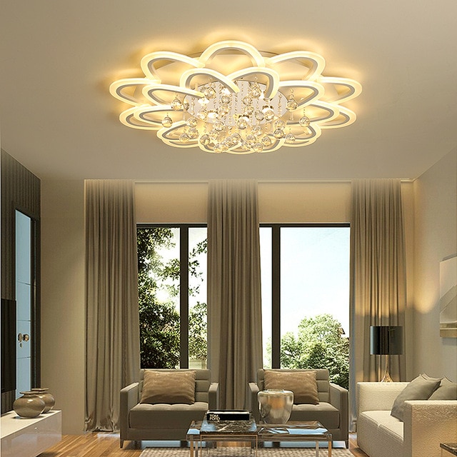 Led crystal ceiling lamp For Living room Bedroom Kitchen Sitting