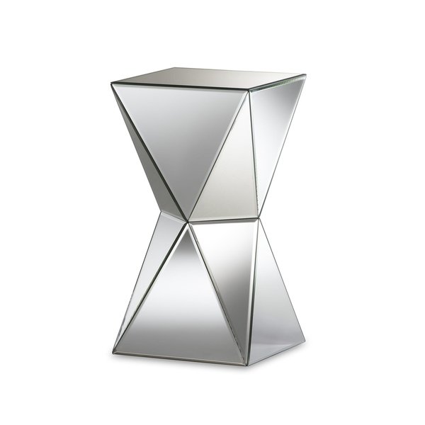 Shop Rebecca Contemporary Multi-Faceted Mirrored Side Table - Free