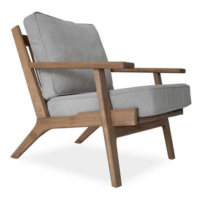 Beckett Mid-Century Modern Beige Linen Club Chair | Zin Home