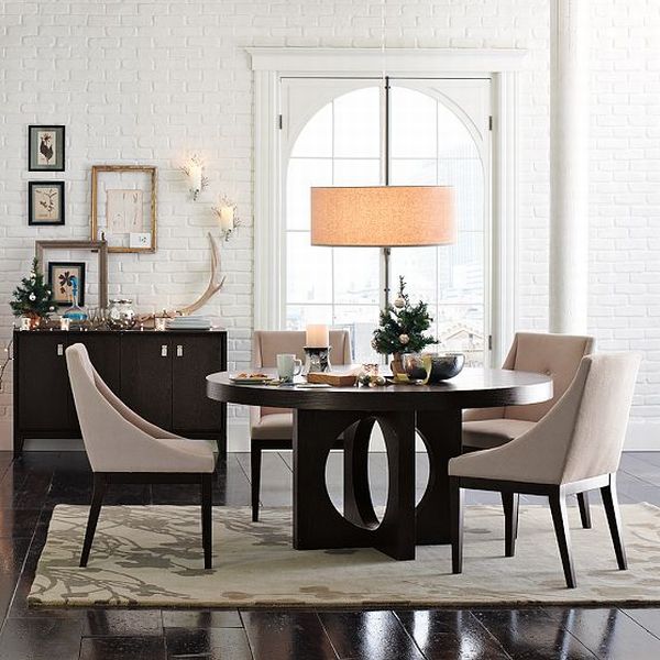 Curved Upholstered Dining Chair