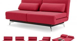 Red Modern Sleeper Sofa | Apollo Red Futon Couch | The Futon Shop