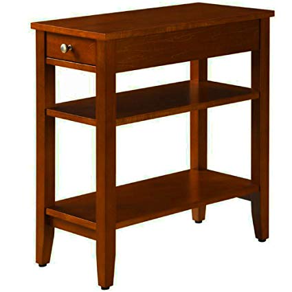 Amazon.com: Narrow End Table For Small Places With Drawer and 2