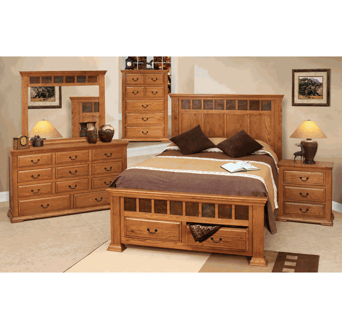 Rustic Bedroom Furniture Set, Rustic Oak Bedroom Set, Oak Bedroom Set