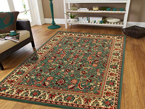 Amazon.com: Persian Rugs for Living Room 5x8 Green Area Rug Greens