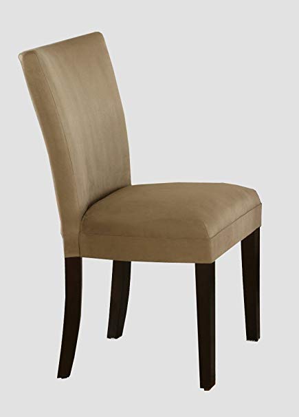 Amazon.com - Set of 2 Taupe Microfiber Parson Chairs - Chairs
