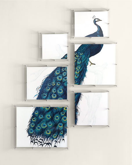 6-Panel Peacock Wall Art