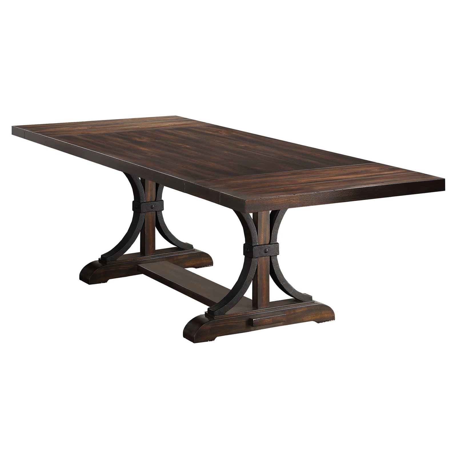 Winners Only 102 in. Pedestal Dining Table with Extension Leaves