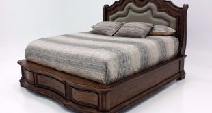 Tulsa Queen Size Bed - Light Brown | Home Furniture + Mattress