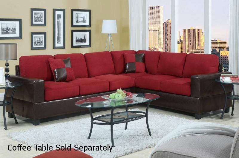 Red Leather Sectional Sofa - Steal-A-Sofa Furniture Outlet Los