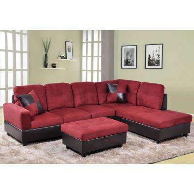 Red - Sectionals - Living Room Furniture - The Home Depot
