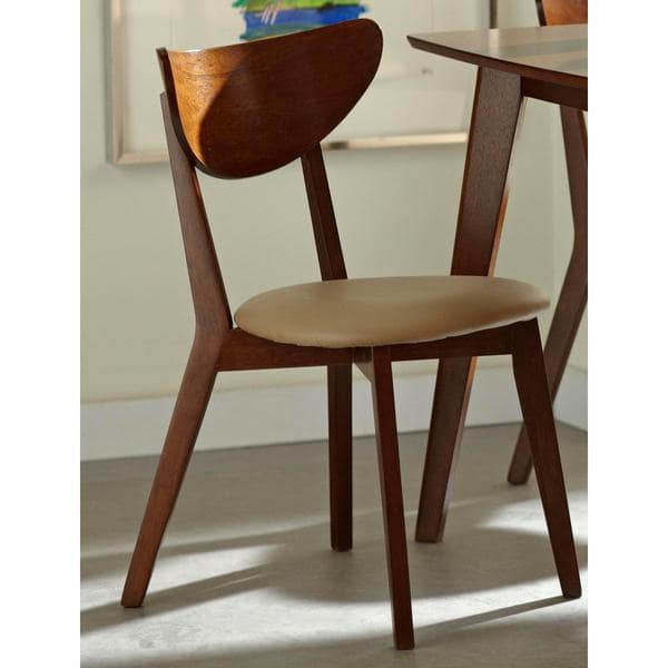 Shop Peony Retro Mid-century Style Chestnut Finished Dining Chairs