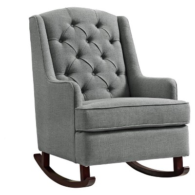 Baby Relax Zoe Tufted Rocking Chair- Gray : Target