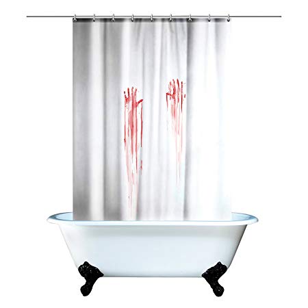 Amazon.com: Spinning Hat Blood Bath Shower Curtain: Home & Kitchen