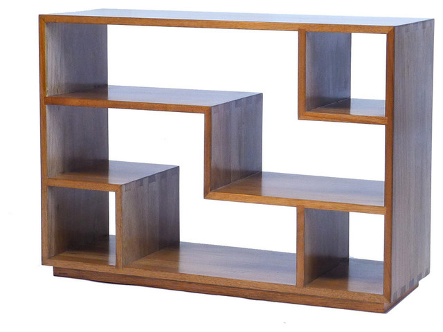 Tao Small Bookcase, Natural Walnut - Transitional - Bookcases - by