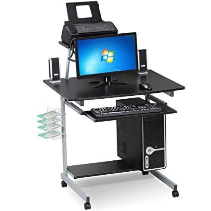 Amazon.com: go2buy Small Spaces Computer Desk with Keyboard Tray