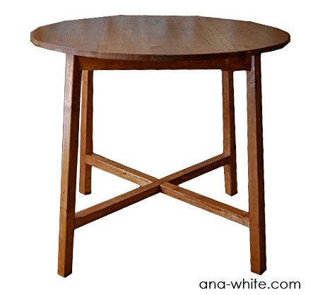 Ana White | Round X Base Table - DIY Projects