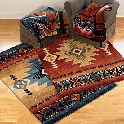 Delectably-yours.com Arizona Blue Southwestern Rug Collection by