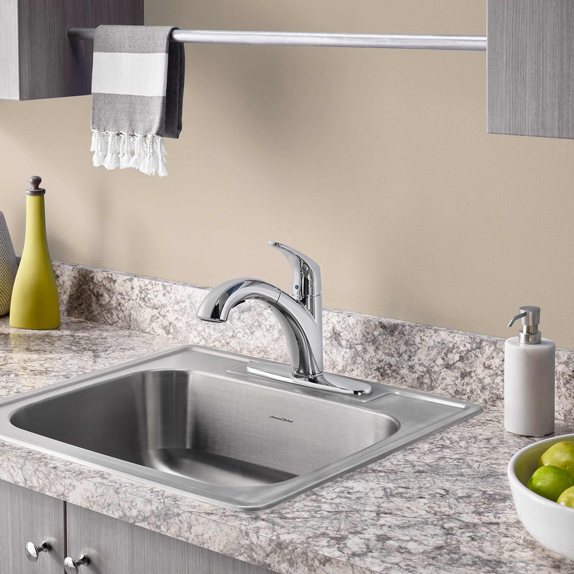 Colony 25x22-inch Stainless Steel Kitchen Sink | 4 Hole | American